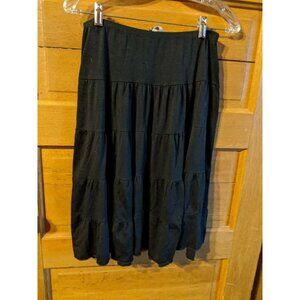 Kiwi Tiered Black Skirt size M Medium Elastic Girls Stretchy